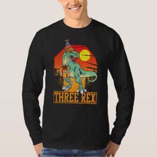 Drei Rex 3. Geburtstag Dritter Dinosaurier 3 Jahre T-Shirt