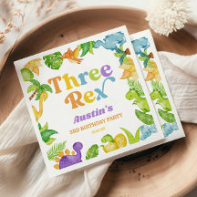 Drei Rex Dinosaurier 3. Geburtstagspartei