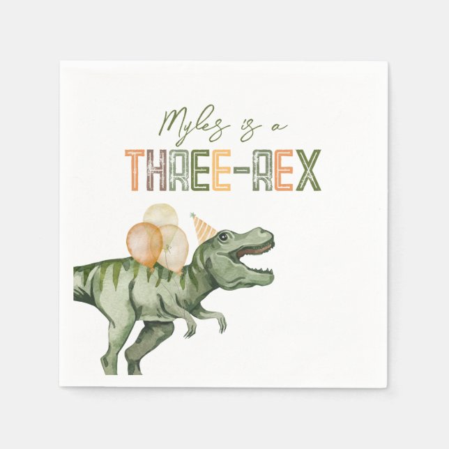 Drei-Rex-Party-Papier Napkins Serviette (Vorderseite)