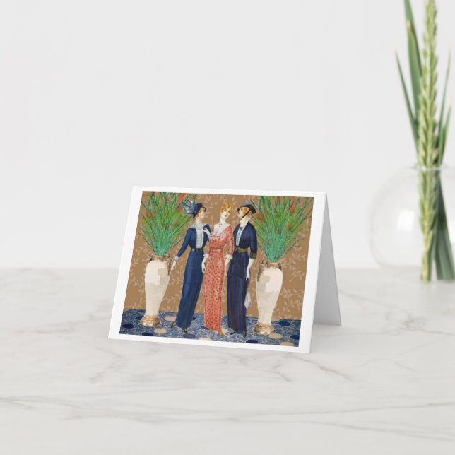 Drei richtige Damen Karte (Vorderseite)