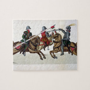 Drei Ritter an einem Turnier, Platte von 'einem