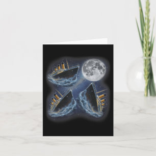 Drei Rms Titanic Moon 3 Howling auf dem Moon Funny Karte