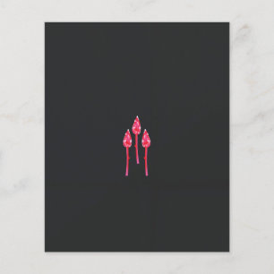 Drei rosa Blume mit schwarzem Hintergrund Flyer