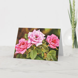 Drei rosa gestrichene Kundenkarte Karte