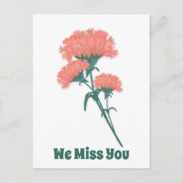 Drei rosa Nelken, wir verpassen dich Postkarte