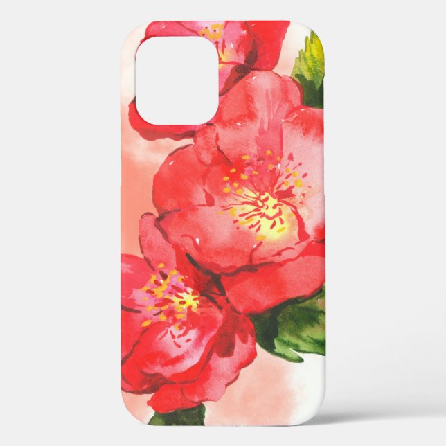 Drei rosa und rote Rose Case-Mate iPhone Hülle (Rückseite)