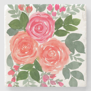 DREI ROSE STEINUNTERSETZER