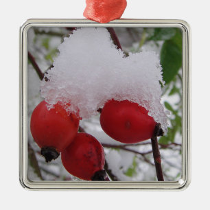 Drei Rosshügel mit Schneekappe Ornament Aus Metall