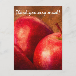 Drei rote Äpfel Postkarte