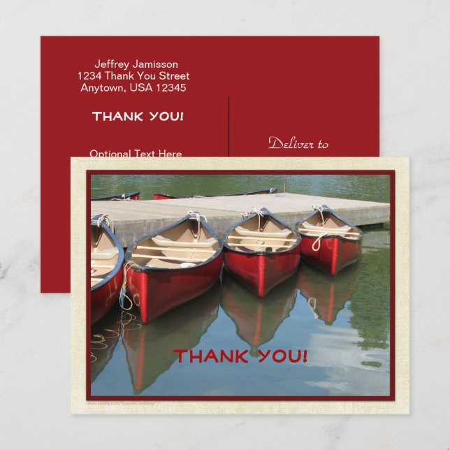 Drei Rote Kanonen - Danke Postkarte (Vorne/Hinten)