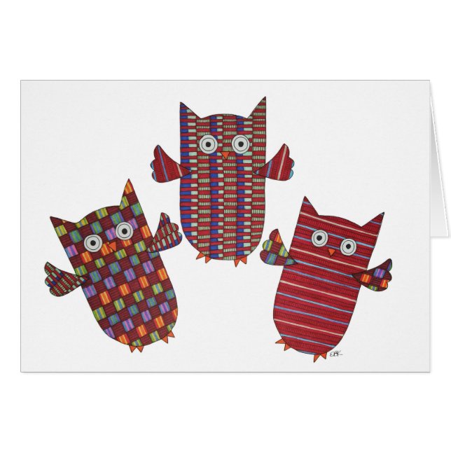 Drei Rote Owls (Vorderseite (Horizontal))