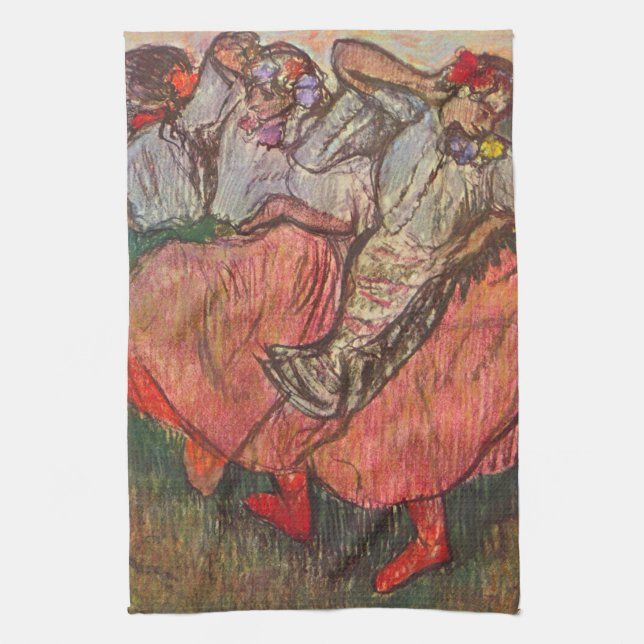 Drei russische Tänzer von Edgar Degas Handtuch (Vertikal)