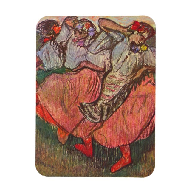 Drei russische Tänzer von Edgar Degas Magnet (Vertikal)
