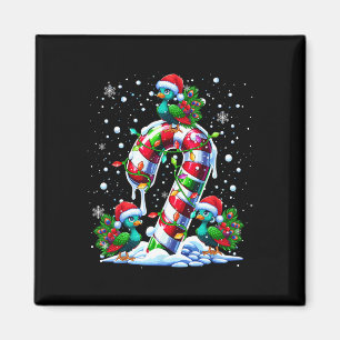 Drei Santa-Erbsen auf einem Lebkuchen-Weihnachts-K Magnet