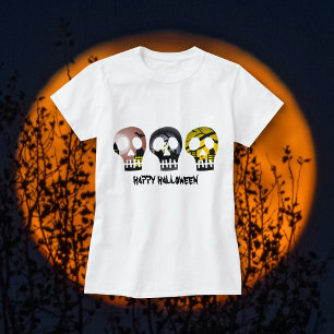 Drei Schädel Halloween-T - Shirt