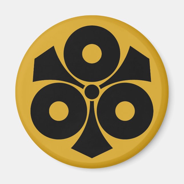 Drei Schlangenaugen mit Schwertern Magnet (Vorne)