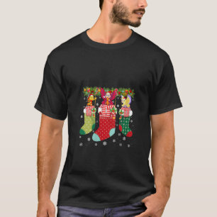 Drei Schmetterlinge in Socken Funny Ugly Christmas T-Shirt