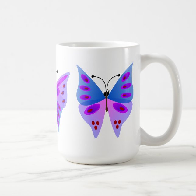 Drei Schmetterlinge Kaffeetasse (Rechts)