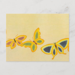 Drei Schmetterlinge Vintage Postkarte