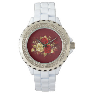 Drei Schmuckstücke Rose Armbanduhr