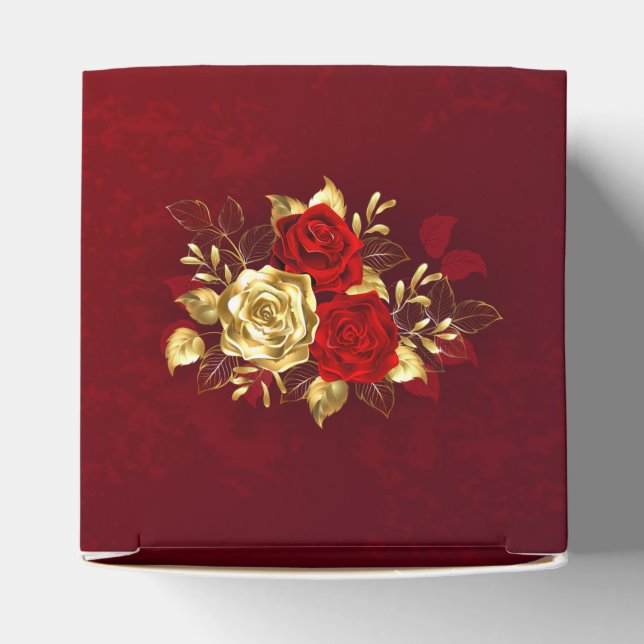 Drei Schmuckstücke Rose Geschenkschachtel (Oben)