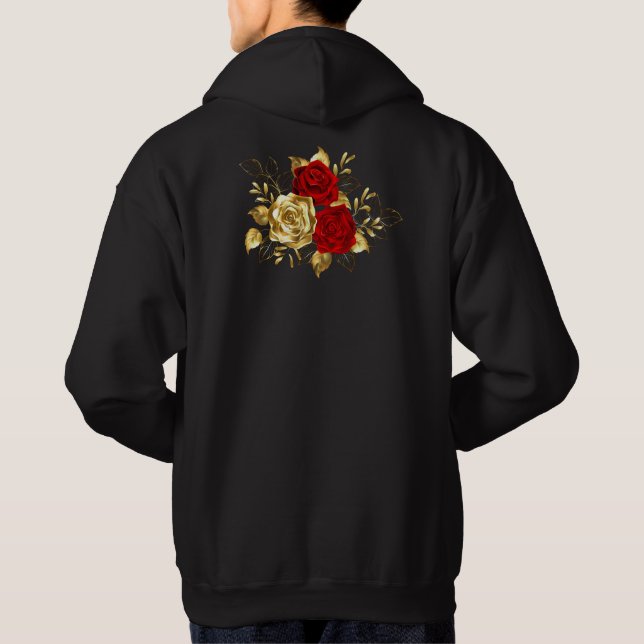 Drei Schmuckstücke Rose Hoodie (Rückseite)