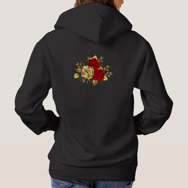 Drei Schmuckstücke Rose Hoodie (Rückseite)