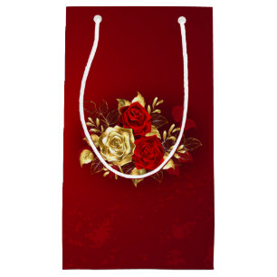 Drei Schmuckstücke Rose Kleine Geschenktüte