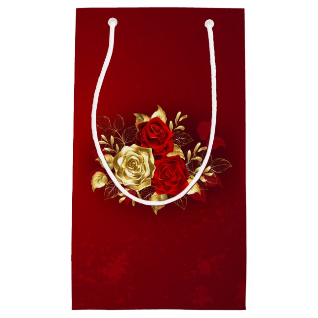 Drei Schmuckstücke Rose Kleine Geschenktüte (Vorderseite)