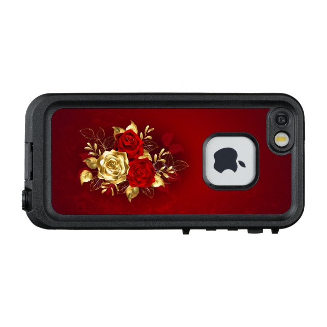 Drei Schmuckstücke Rose LifeProof iPhone Hülle (Rückseite (Horizontal))