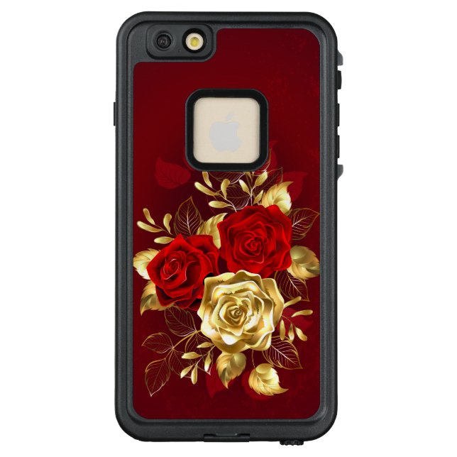 Drei Schmuckstücke Rose LifeProof iPhone Hülle (Rückseite)