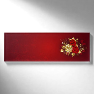 Drei Schmuckstücke Rose Namenschild