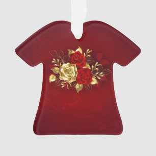 Drei Schmuckstücke Rose Ornament