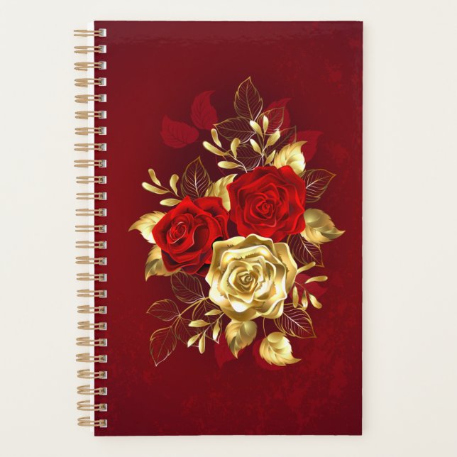 Drei Schmuckstücke Rose Planer (Vorderseite)