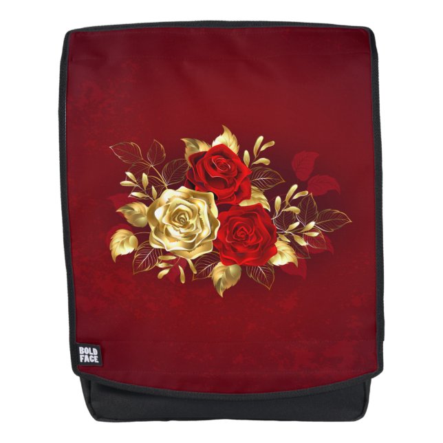Drei Schmuckstücke Rose Rucksack (Vorderseite)