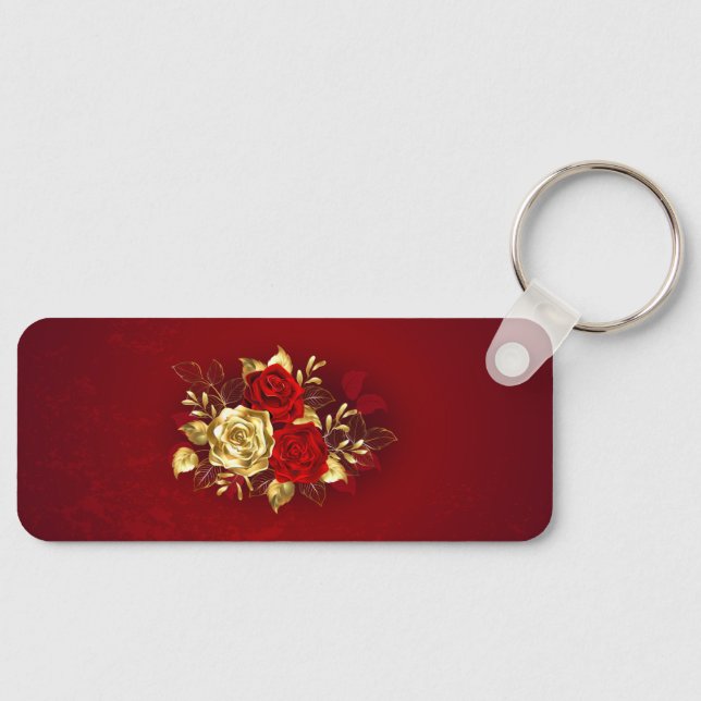 Drei Schmuckstücke Rose Schlüsselanhänger (Vorderseite)