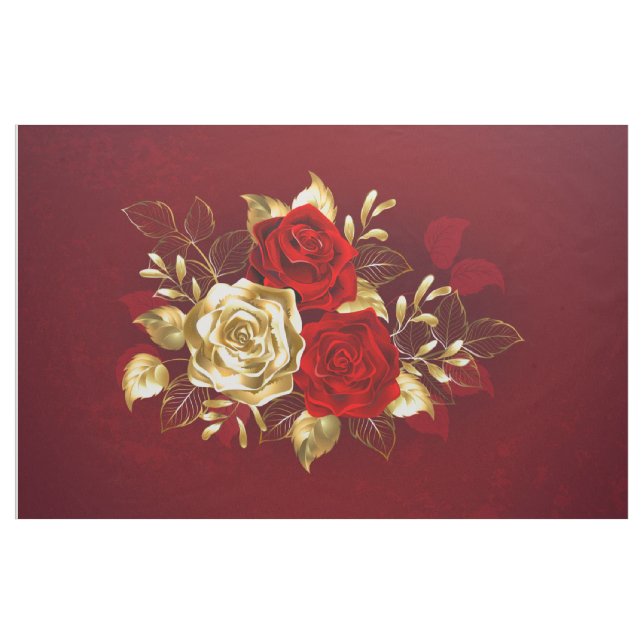 Drei Schmuckstücke Rose Stoff (Yard (91,4 cm))