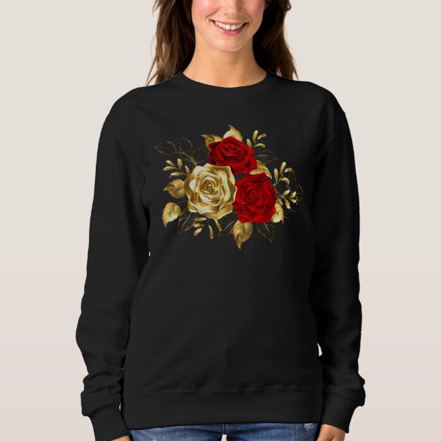 Drei Schmuckstücke Rose Sweatshirt (Vorderseite)
