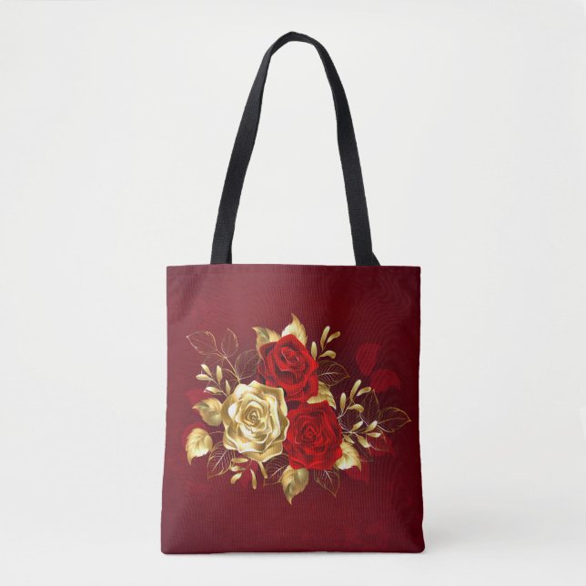 Drei Schmuckstücke Rose Tasche (Vorderseite)