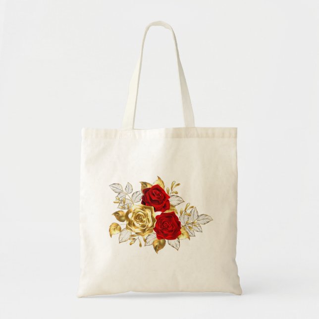Drei Schmuckstücke Rose Tragetasche (Vorne)