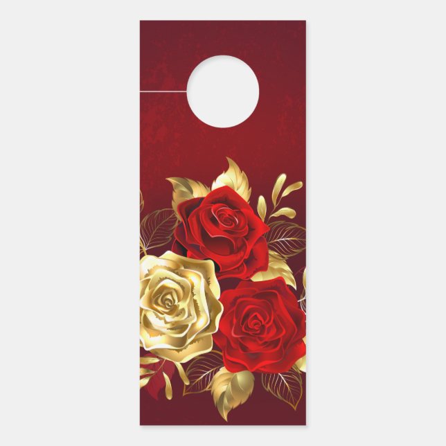 Drei Schmuckstücke Rose Türanhänger (Vorderseite)