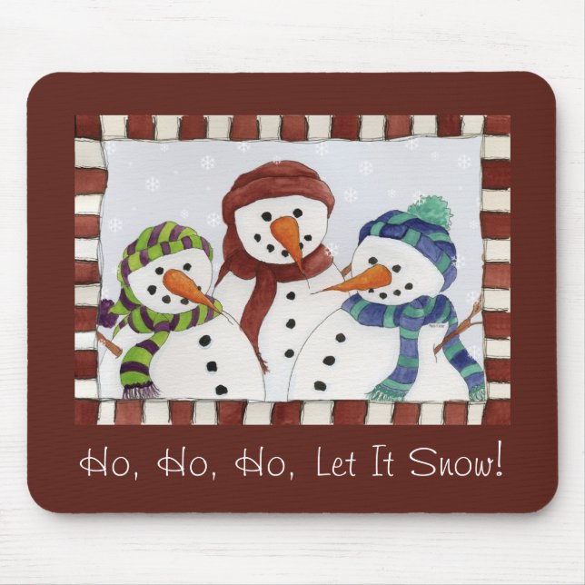 Drei Schneemänner Mousepad (Vorne)