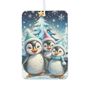 Drei schöne Pinguine Autolufterfrischer