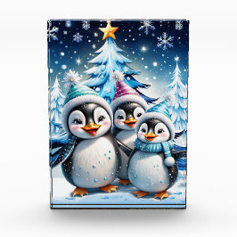 Drei schöne Pinguine Fotoblock