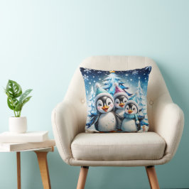 Drei schöne Pinguine Kissen