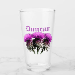 Drei schottische Disteln Glas
