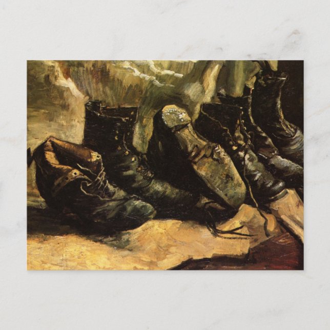Drei Schuhpaare von Vincent van Gogh Postkarte (Vorderseite)
