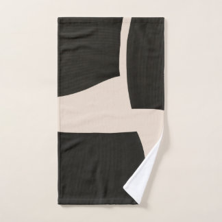 Drei schwarze Formen Print Handtuch