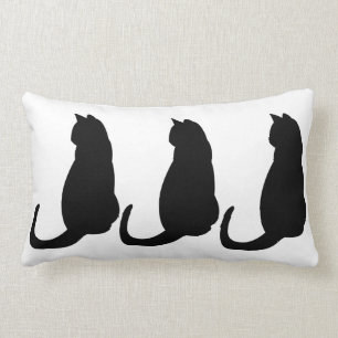 Drei schwarze Katzen Lendenkissen