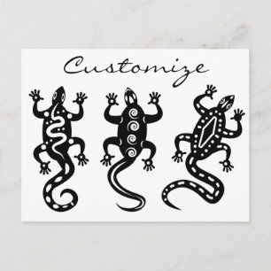 Drei schwarze Lizards Thunder_Cove Südwest Style Postkarte